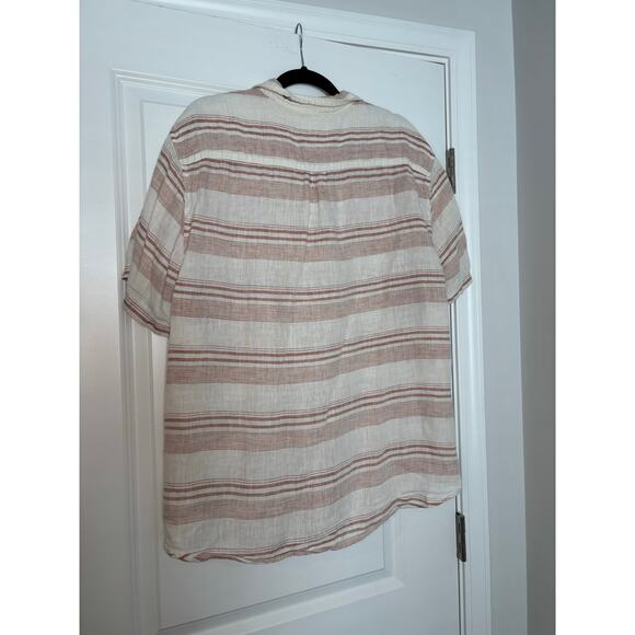 Madewell Perfect Fit Striped Linen Shirt Men Size XXL - Picture 7 of 7